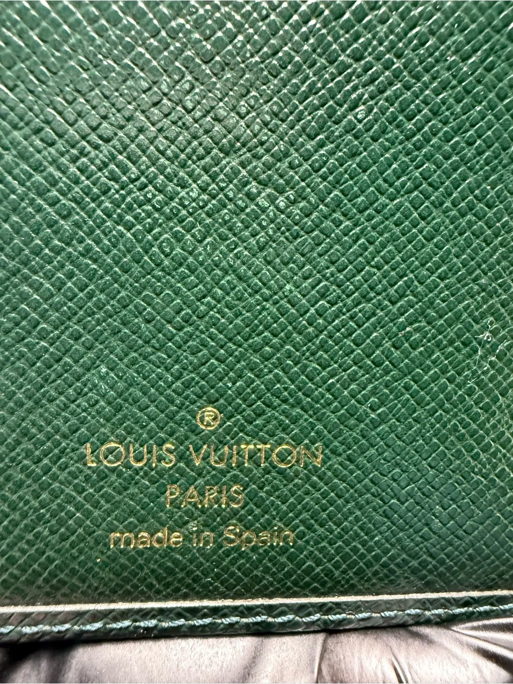 4th of July Sale🎉 Vintage Louis Vuitton Taiga Leather Address Book Cover Green